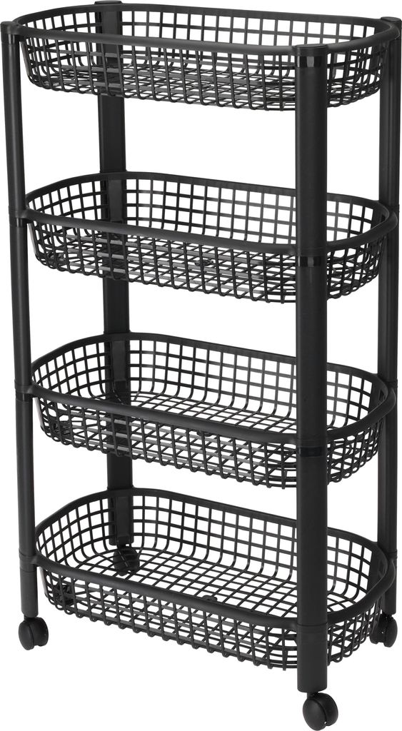 Étagère à roulettes à 4 niveaux 46,5x26x79 cm Image du produit 