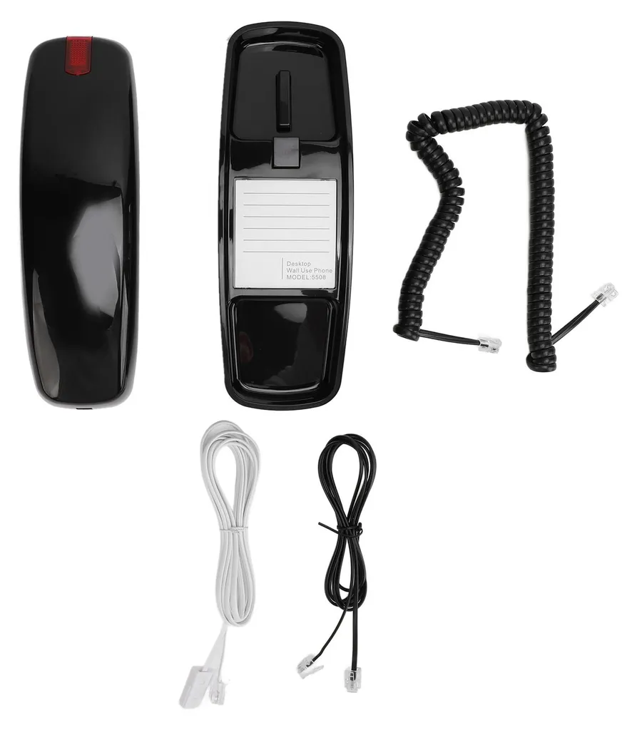 Téléphone fixe mural à grandes touches pour seniors - Série Confort Noir