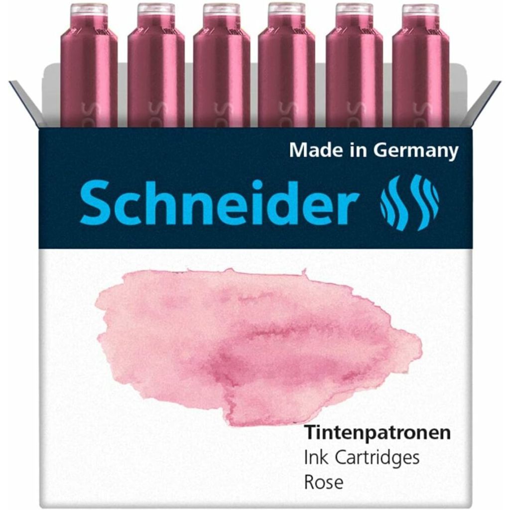 Schneider Pastell Tintenpatronen für Füller Rose 6 St.