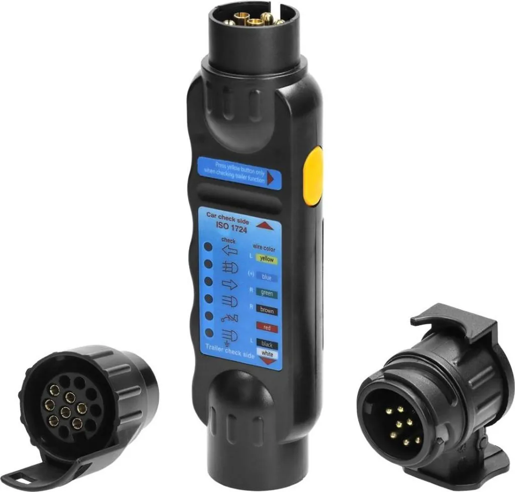 Tester per prese di corrente per rimorchio, 13/7 pin standard, 12/24V ORNO OR-AE-13231