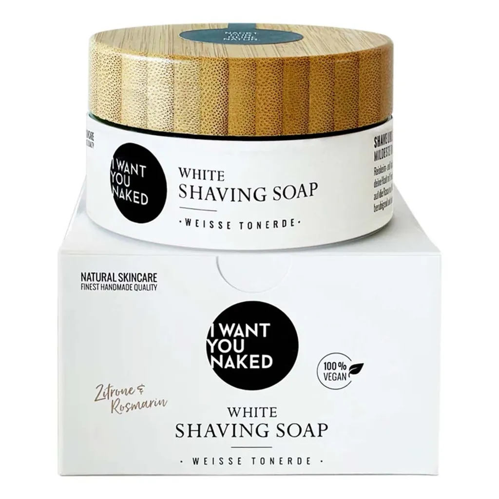 Savon à barbe anti-feu du rasoir Argile blanche Romarin Citron 70g