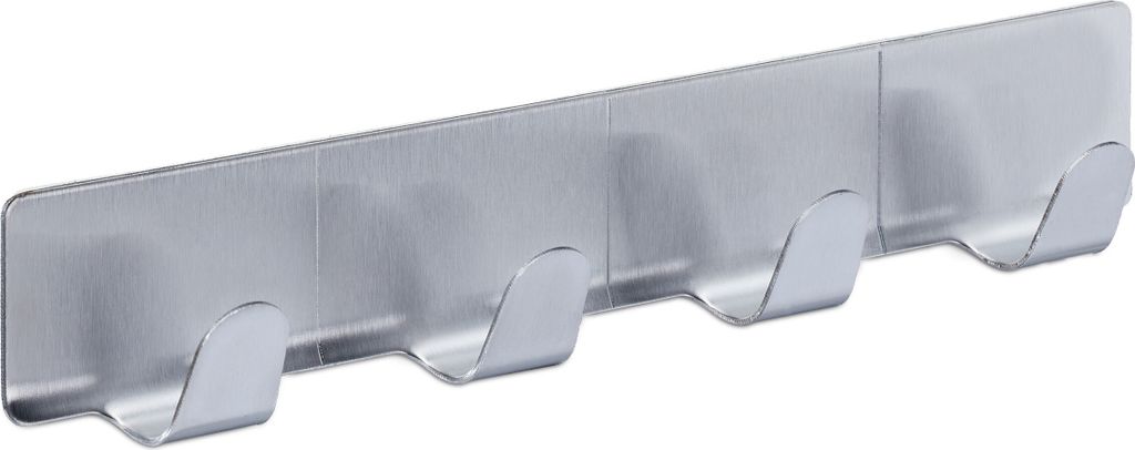 Portachiavi Muro Con Ripiano E 6 Ganci Autoadesivo - Nero, Per Ingresso, Cucina, Corridoio