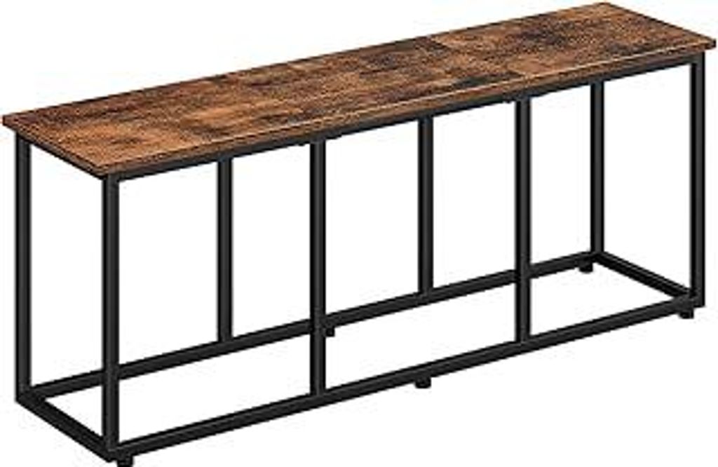 HOOBRO Sitzbank für Esszimmer, Esstischbank, Küchenbank, industrielle Schuhbank, Bettbank, Eingangsbank, 120 cm lang, für Esszimmer, Eingang, Sc...