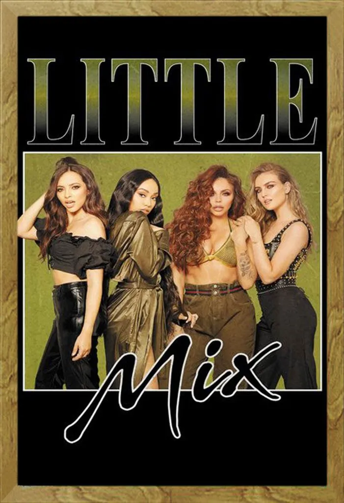 Cornice Shinsuke Maxi MDF Rovere + Poster Little Mix Khaki 61x91.5 cm