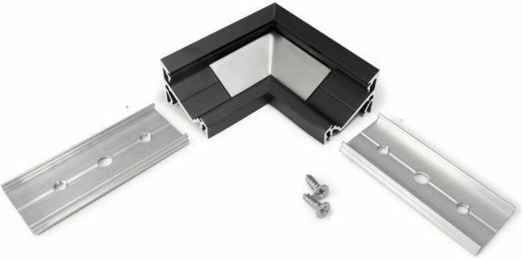 90° Ecke für Aufbau-Eckprofil 30° Schwarz