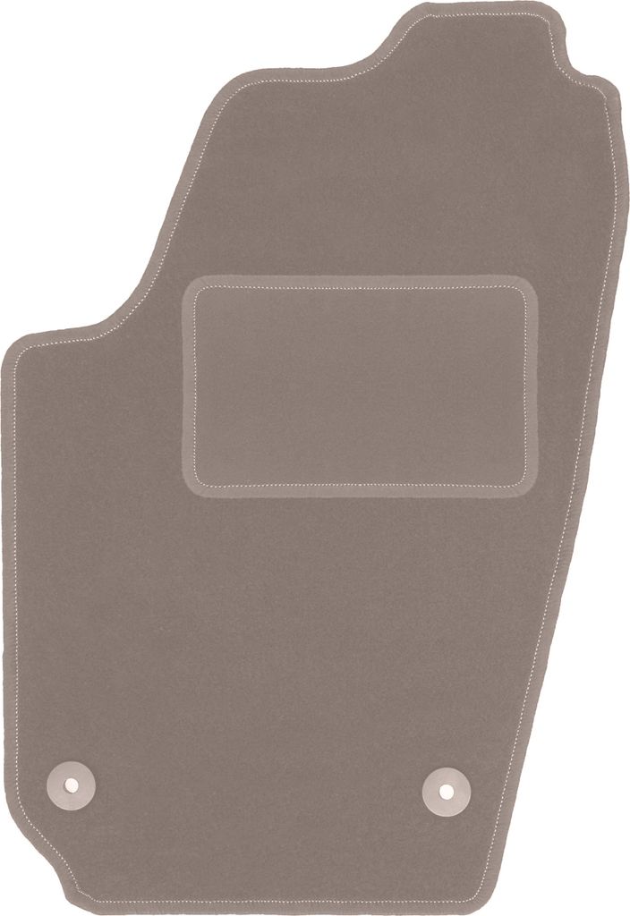 Fahrerfußmatte Velours beige passend für Seat Ibiza III 6L (2002-2008, Schrägheck) – mit Befestigungen – passgenau