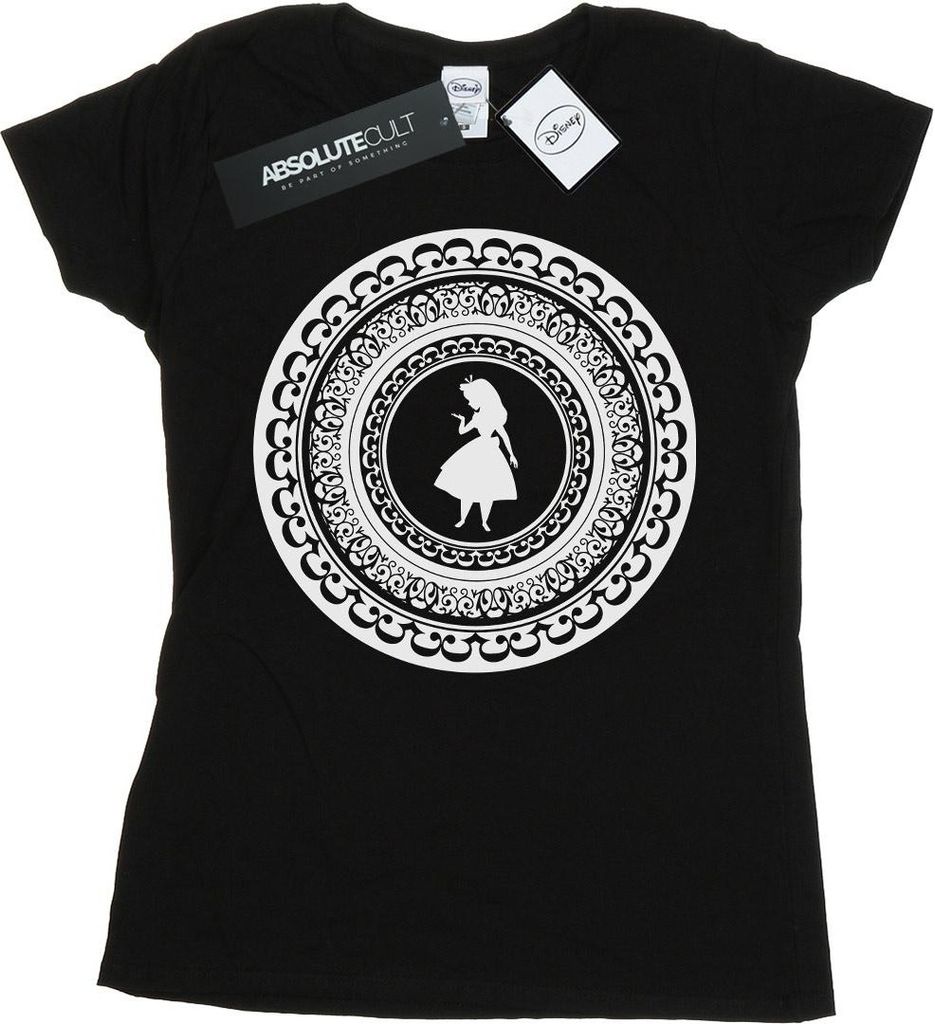 Disney - "Alice in Wonderland" T-Shirt für Damen BI6779 (XXL) (Schwarz)