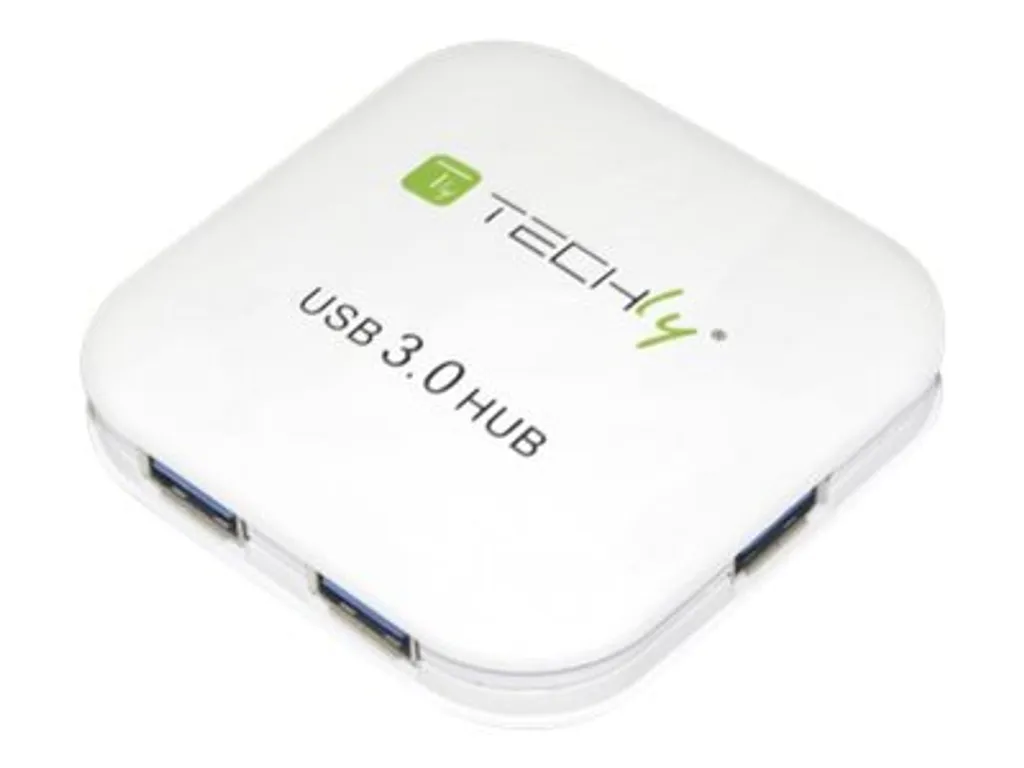 Hub USB 3.0 TECHLY 4 Ports Blanc 5 Gbps Transfert de Données Très Rapide - 2