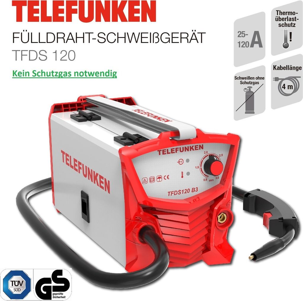 Telefunken Fülldraht-Schweißgerät TFDS 120 A Produktbild 