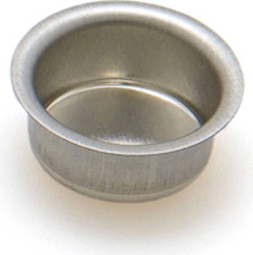 Tüllen für Haushaltkerzen silber (ohne Tropfenfänger) Ø 20mm , Größe:10 Stück