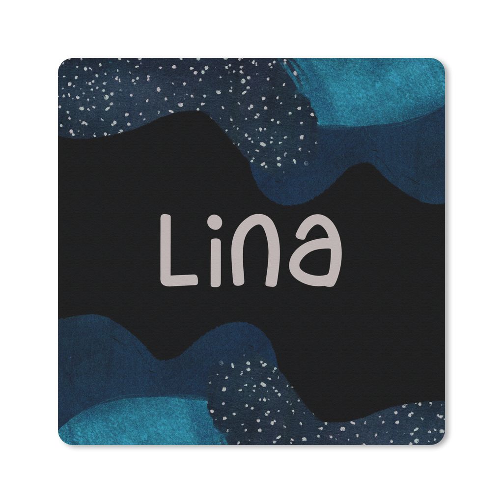 MuchoWow Mauspad Mousepad Lina - Pastell - Mädchen 20x20 cm - Mousepads - Maus Mat - Pad - Mausunterlage - Desk Mat - Bureauartikeln