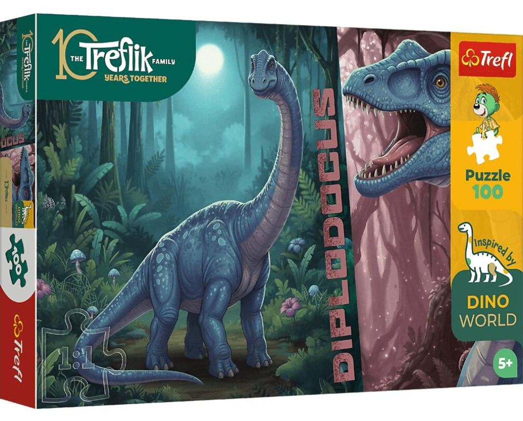 TREFL Puzzle Dino World: Diplodocus 100 dílků