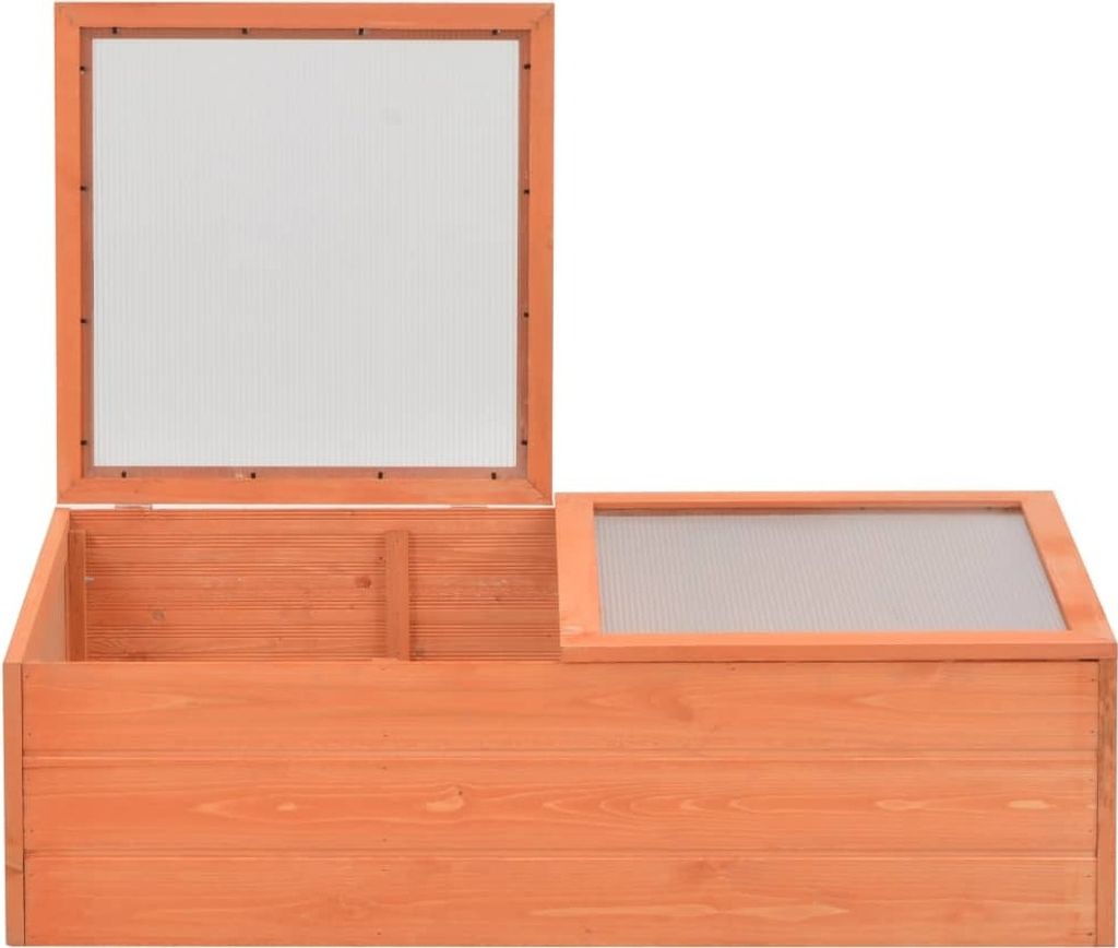 Cloris DesignMöbel Gewächshäuser - Braun Frühbeet Holz 100x50x34cm Schlichtes1364827