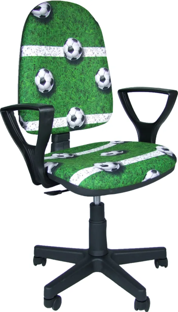 Chaise de bureau pour enfants et adolescents pivotante motif terrain de sport