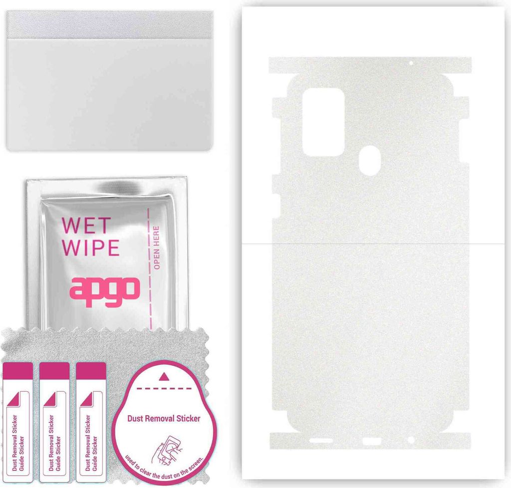 apgo Rückseite + Seiten Schutzfolie, Skin, kompatibel mit Samsung Galaxy M31 Prime, Hinten Displayschutzfolie aus Vinylfolie, kratzfest, einfache ...