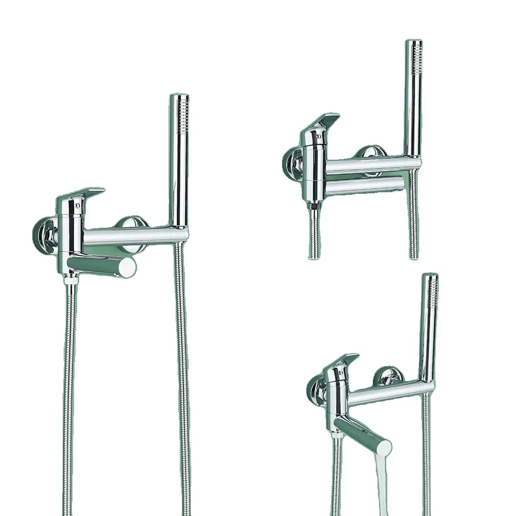 Mitigeur de baignoire monocommande chrome B1 avec bec pivotant design