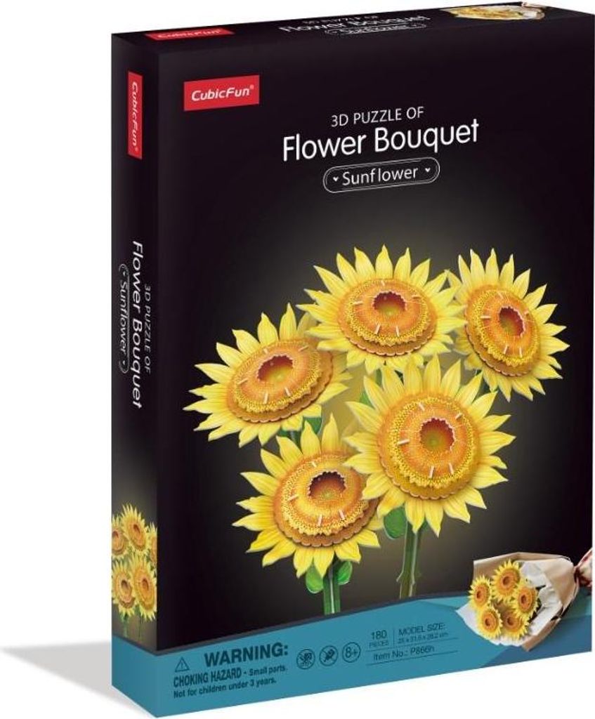 Cubic Fun großer Blumenstrauß Sonnenblumen 08660