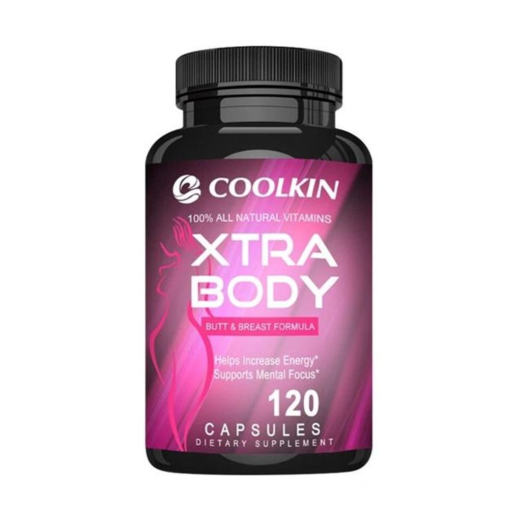 Xtra Body (120 Kapseln) Nahrungsergänzungsmittel, Frauen, Po, Brust, Vergrößerung, Körperpflege, Energie, Fokus, Östrogen, Gleichgewicht