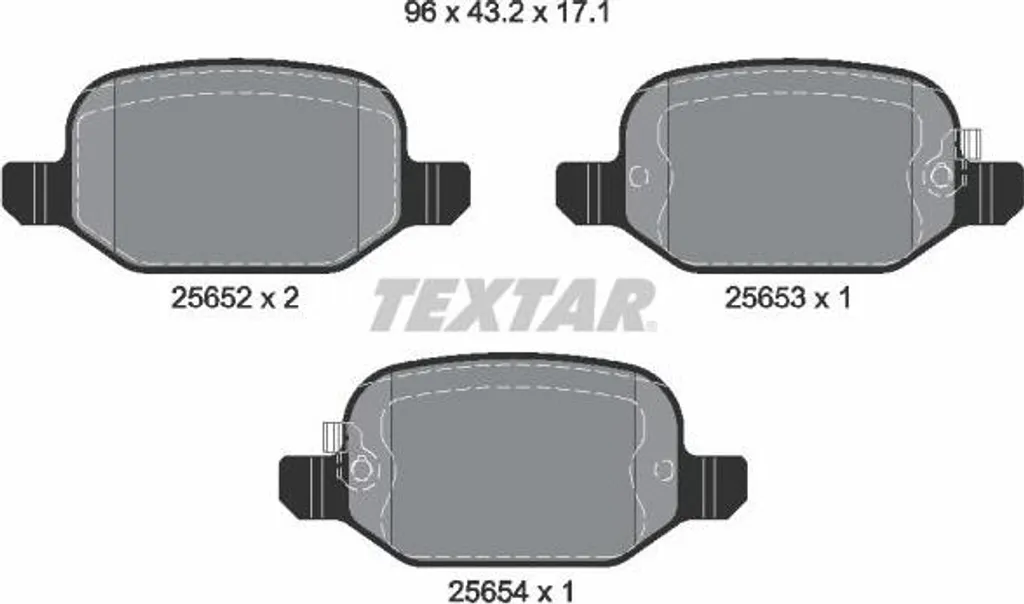 Plaquettes de frein TEXTAR 2565201 disque OE 77366456 pour Fiat 500L