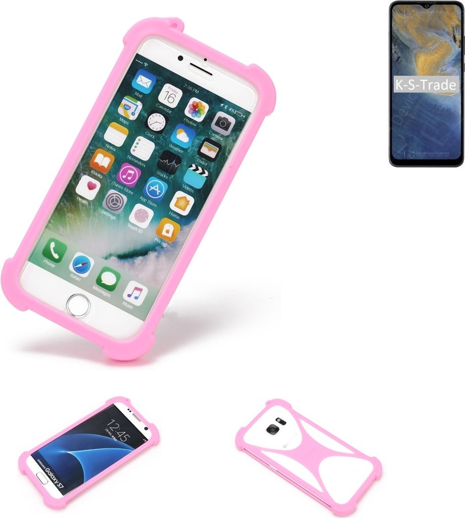 K-S-Trade Handy Hülle kompatibel mit ZTE Blade A51 Schutz Hülle Bumper Silikon Schutz Hülle Cover Case Silikoncase Silikonbumper TPU Softcase