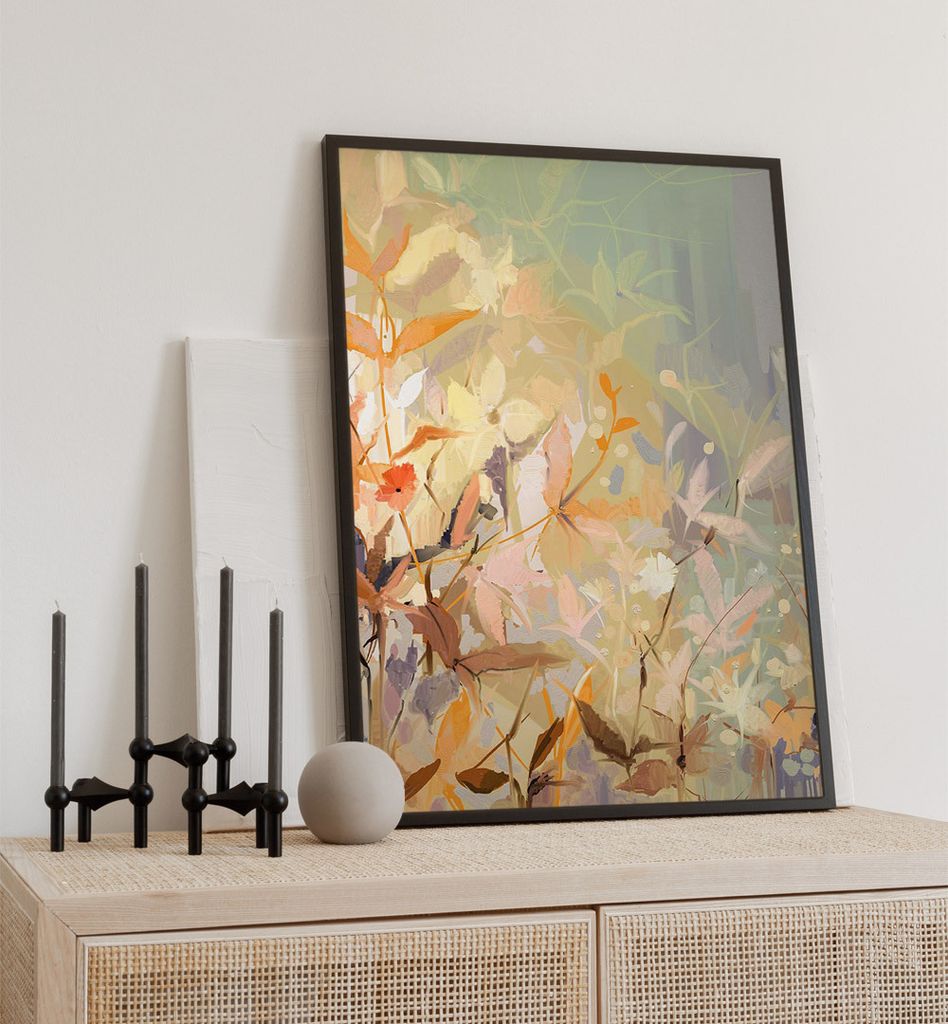 Poster Frühlings Malerei, groesse_poster:50x70 cm, groesse_rahmen:birke 50x70 cm