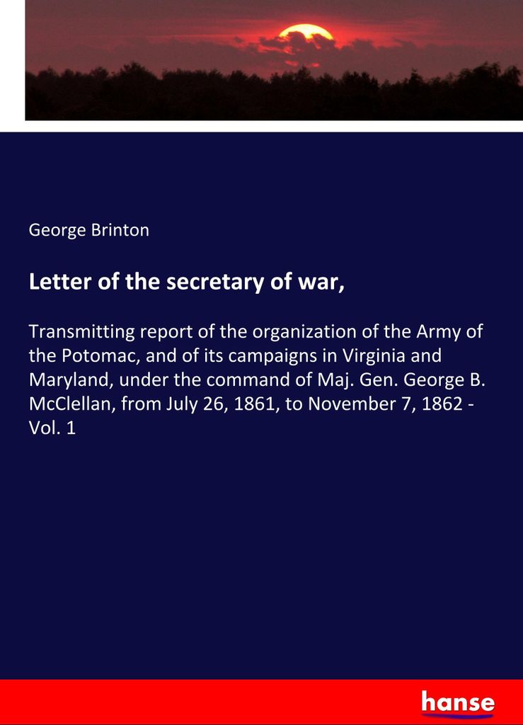 Letter of the secretary of war,