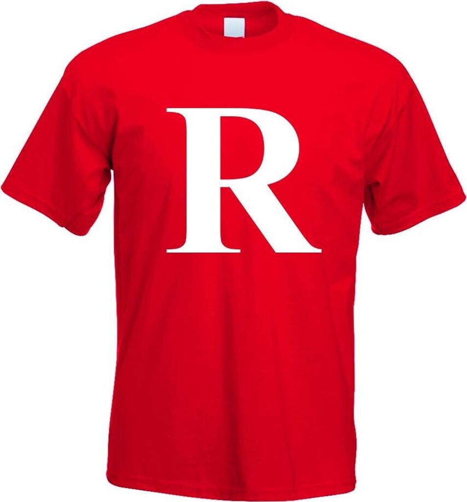 Kiwistar - T-Shirt - rot - Buchstabe R - Alphabet Motiv Bedruckt Funshirt Design Print - mit Motiv Bedruckt - Funshirt Design - Sport - Freizeit - ...