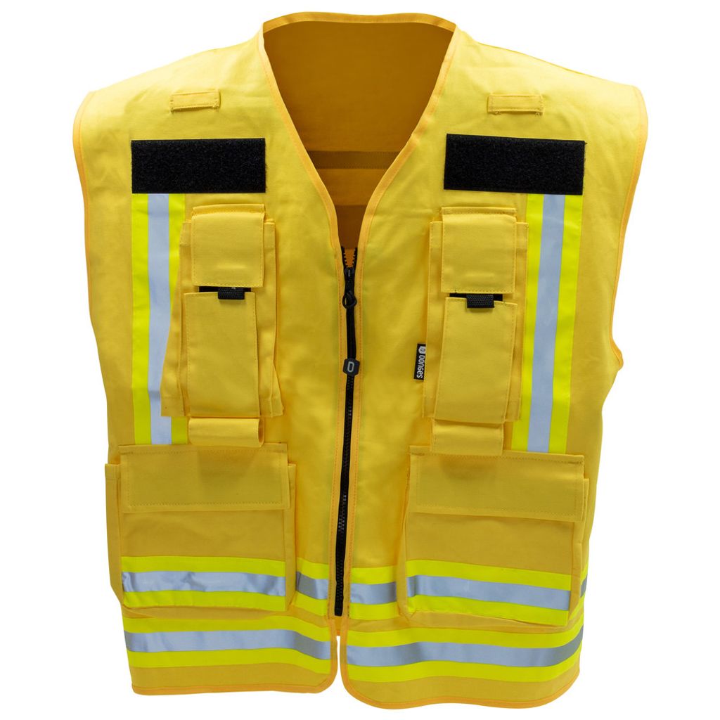 Dönges Kennzeichnungsweste, Gelb (Führungskräfte Warnweste Funktionsweste)