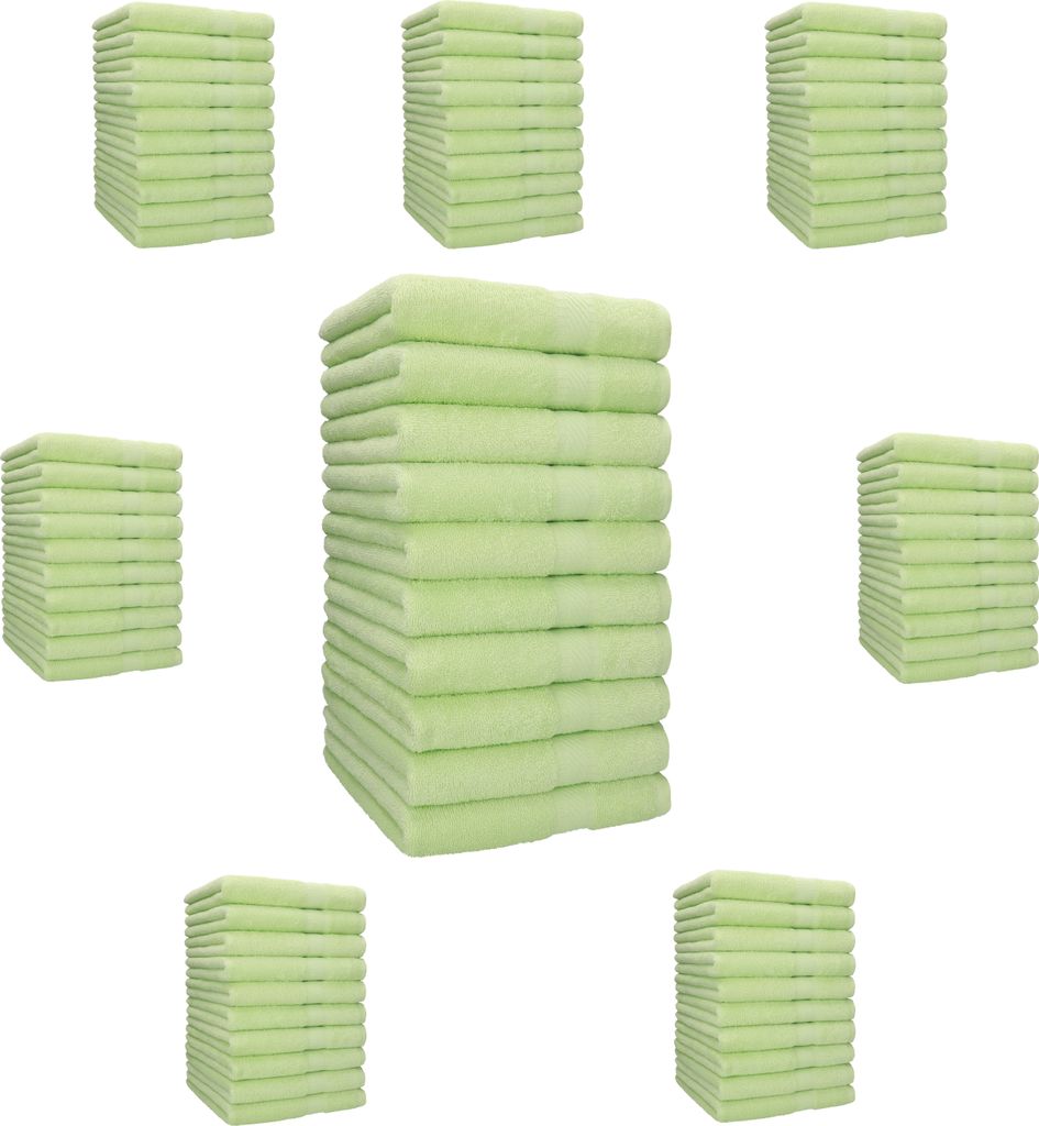 Betz Handtuch PALERMO - 80 Stück Handtücher 100% Baumwolle Größe 50 x 100 cm Hotel-Qualität Farbe - grün