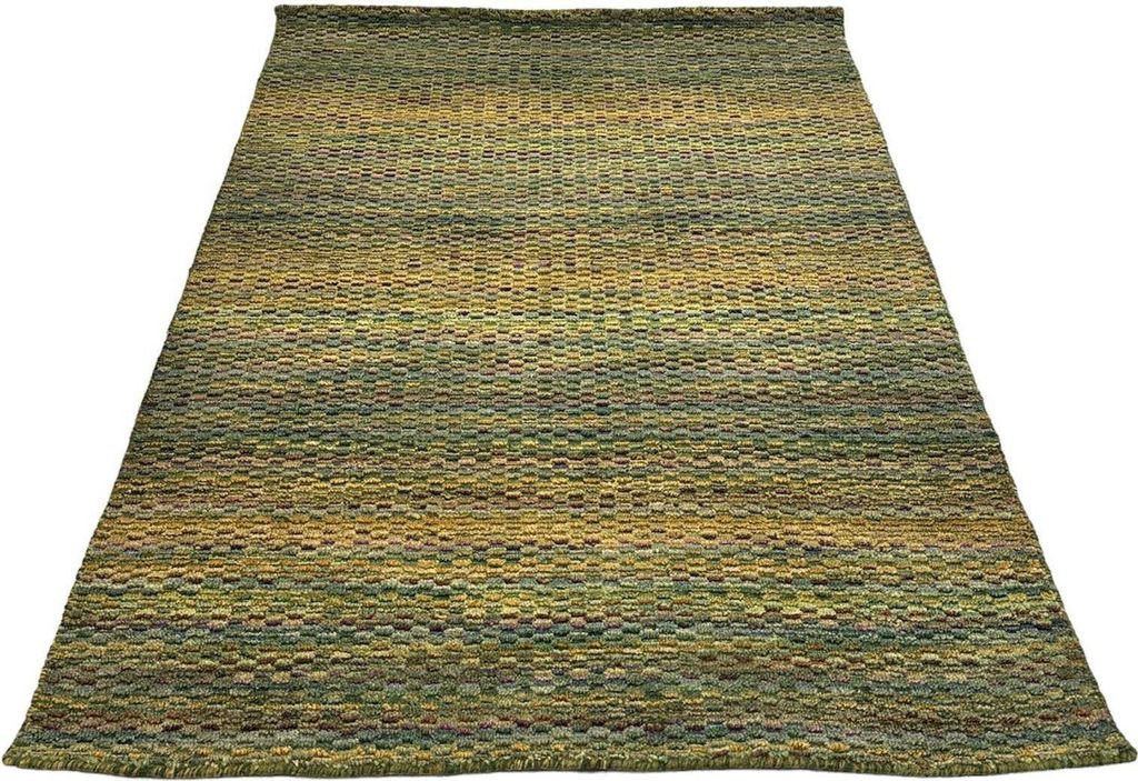 Teppich EMOTION | Handgewebt | Farbe: grün; Größe: 160x230 cm | strapazierfähig und leicht zu reinigen | Wohnzimmer | Schlafzimmer