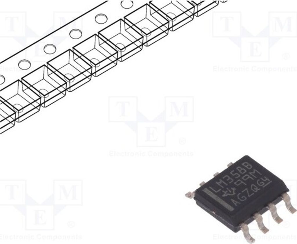 5x Operationsverstärker 1,2MHz Kanäle: 2 3÷32/1,5÷16VDC LM358BIDR SMD Operation