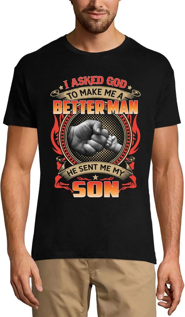 Herren Grafik T-Shirt Er hat mir meinen Sohn geschickt - Zeit für die Familie – He Sent Me My Son - Family Time – Öko-Verantwortlich Vintage ...