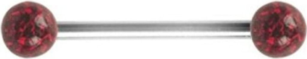 Karisma Brustwarzen Brust Piercing Edelstahl Mit Kristall Elements 2 x Kugel 5mm Beschichtet- Ror CJRB2S-05XS - 14.0 Millimeter