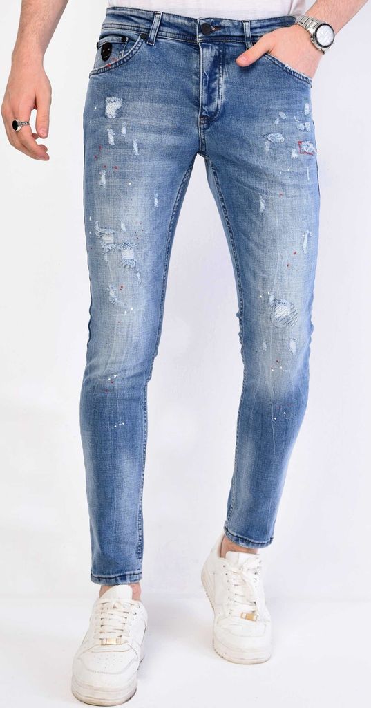 Hose Mit Farbspritzern Slim - 33