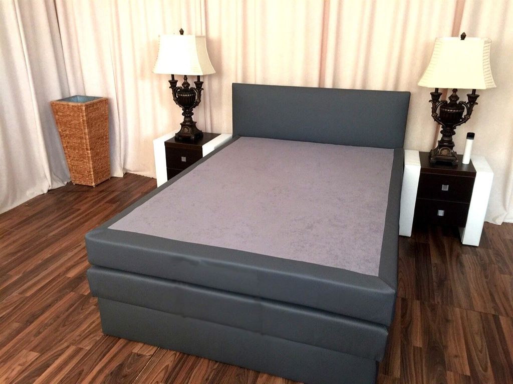 Boxspringbett Schlafzimmerbett SALERNA 200x200 cm inkl.Bettkasten