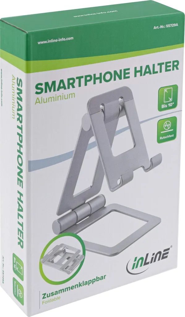 InLine Supporto Smartphone e Tablet Alluminio Pieghevole 10" | Compra Ora - 7