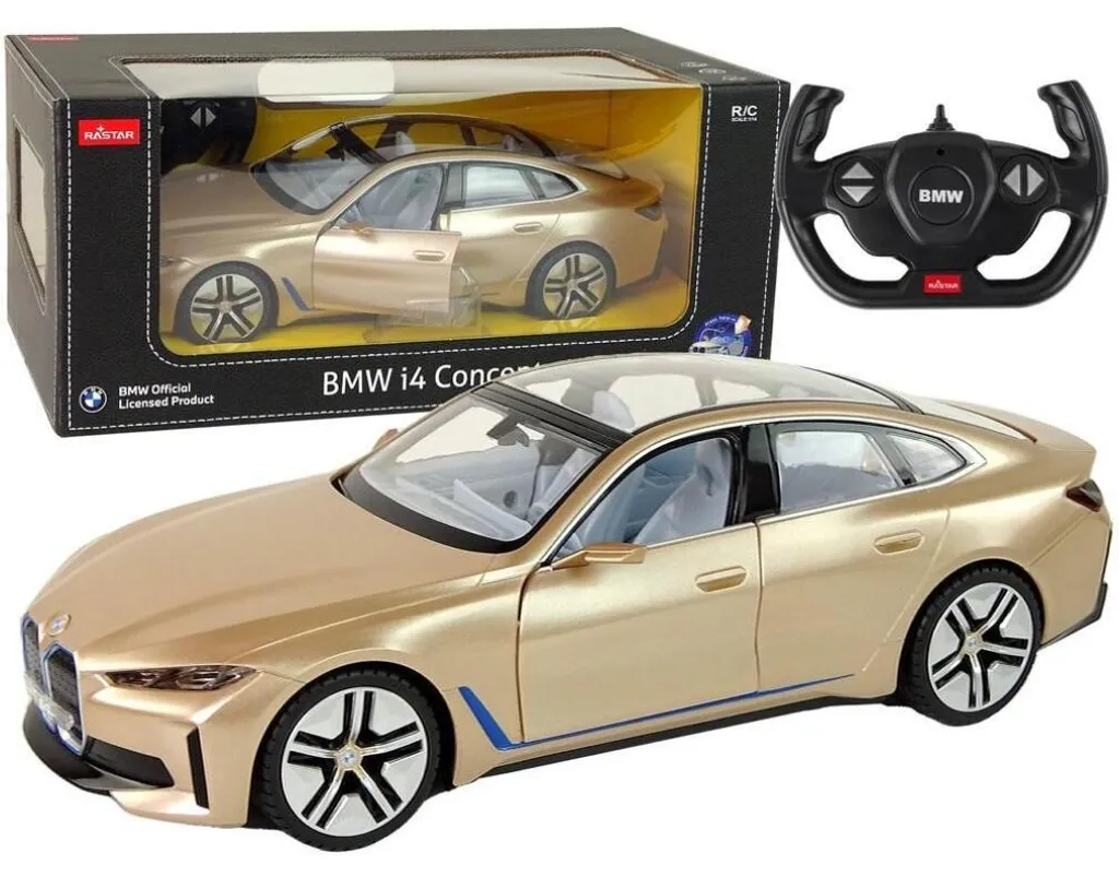 BMW i4 RC Rastar 1:14 Gold - Finition Premium et Portes Manuelles