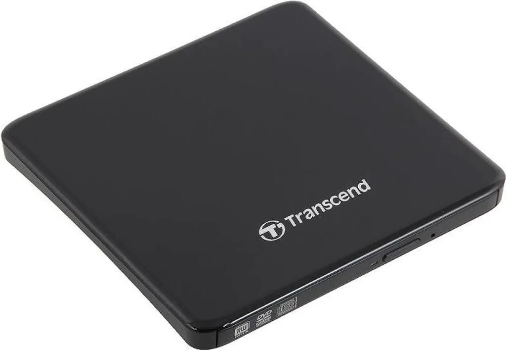 Lecteur Graveur DVD Externe Double Couche Noir Transcend pour PC et Mac