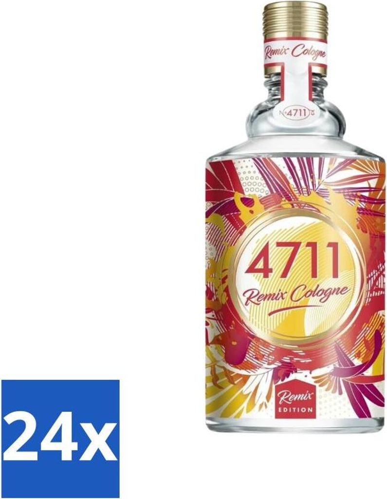 4711 – Remix Cologne – Eau de Cologne Spray – Grapefruit – Unisex – 100 ml - Vorteilspack - 24 Stücke