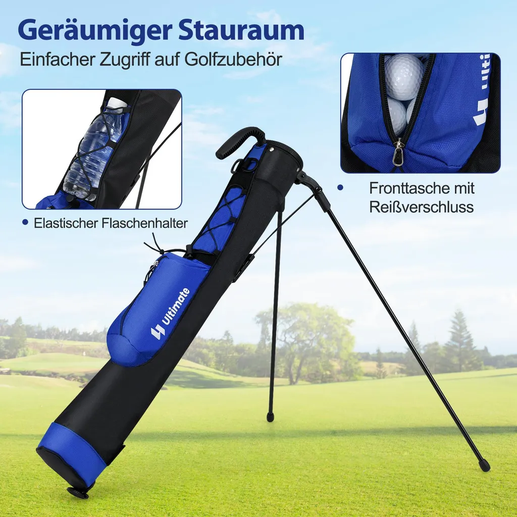Sac de golf transportable avec support pour éviter de porter le poids