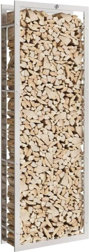 Abri à bois 80 x 28 x 222 cm en chêne massif pour bois de chauffage