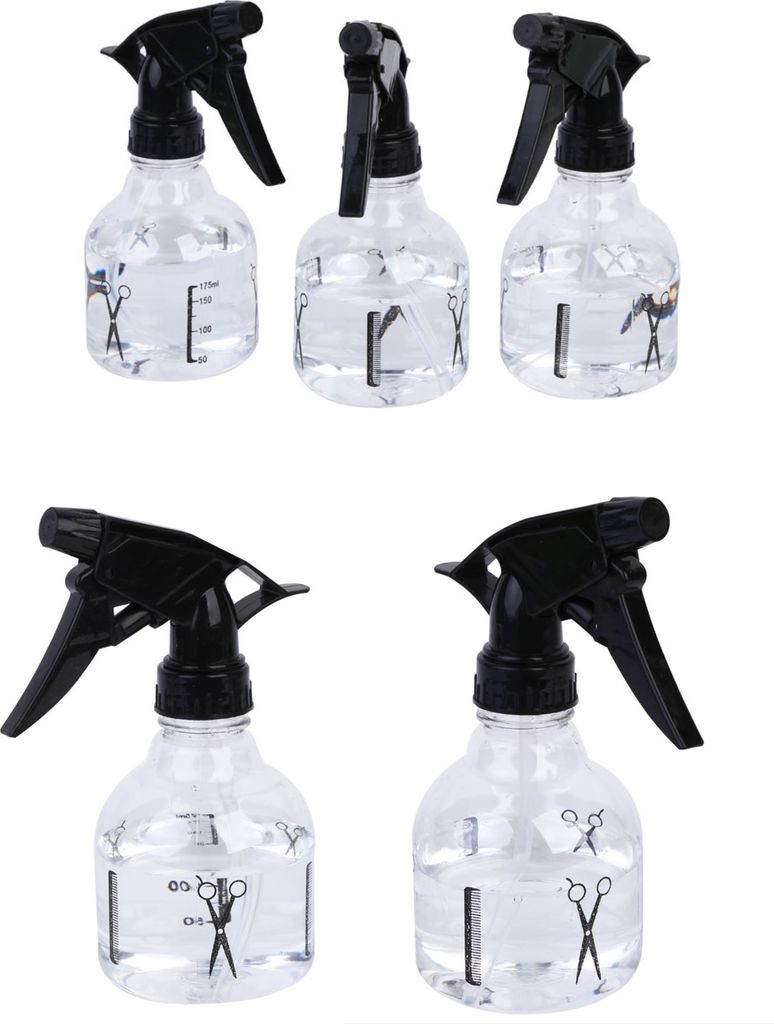 5er Set Sprühflasche Friseur 250ml Handsprüher für Haare Zerstäuber Sprayflasche für Pflanzen Pumpflasche wiederverwendbare Nebelsprühflasche...