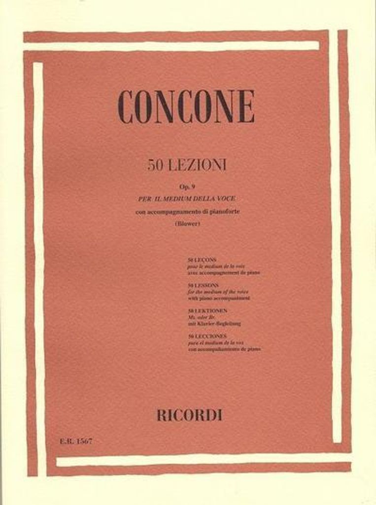 50 lezioni op.9für mittlere Singstimme und Klavier