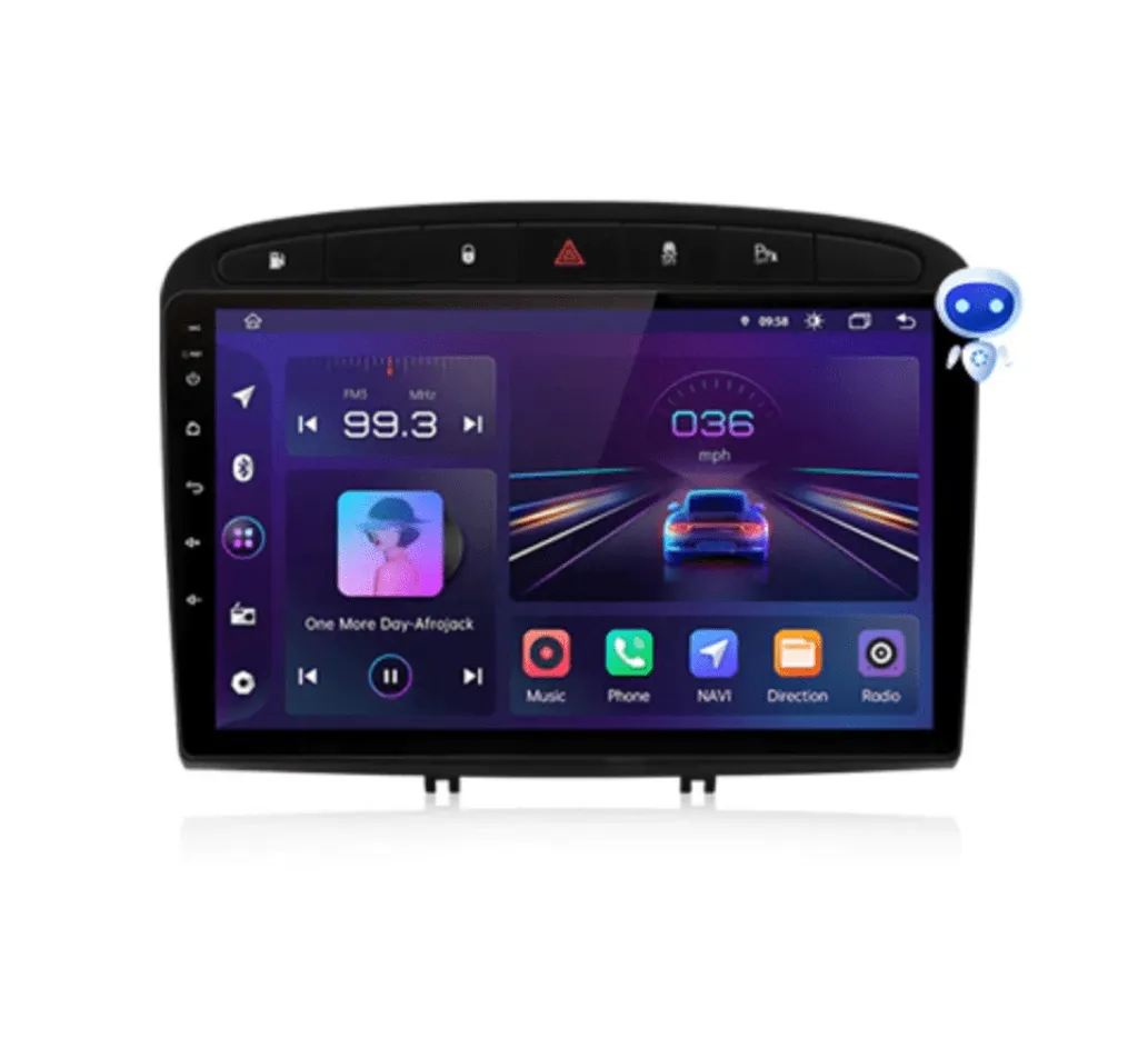 Autoradio GPS Android 9" pour Peugeot 308 : Solution GPS et Bluetooth