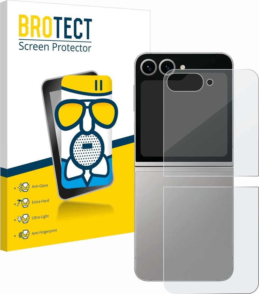 BROTECT Entspiegelungs Schutzglas für Samsung Galaxy Z Flip 6 (Rückseite) Schutzfolie Panzer Folie Glas Display Schutz matt