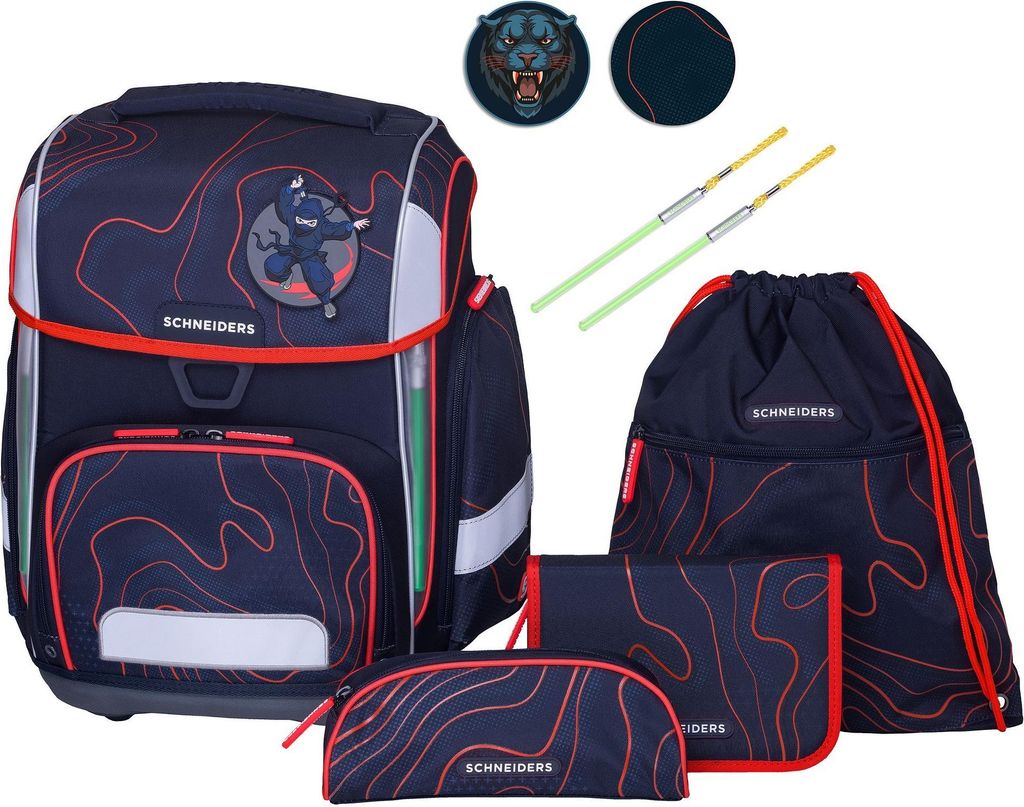 Schneiders sac d'école Ergolite Set 9 pièces Ninja Revenge Image du produit 