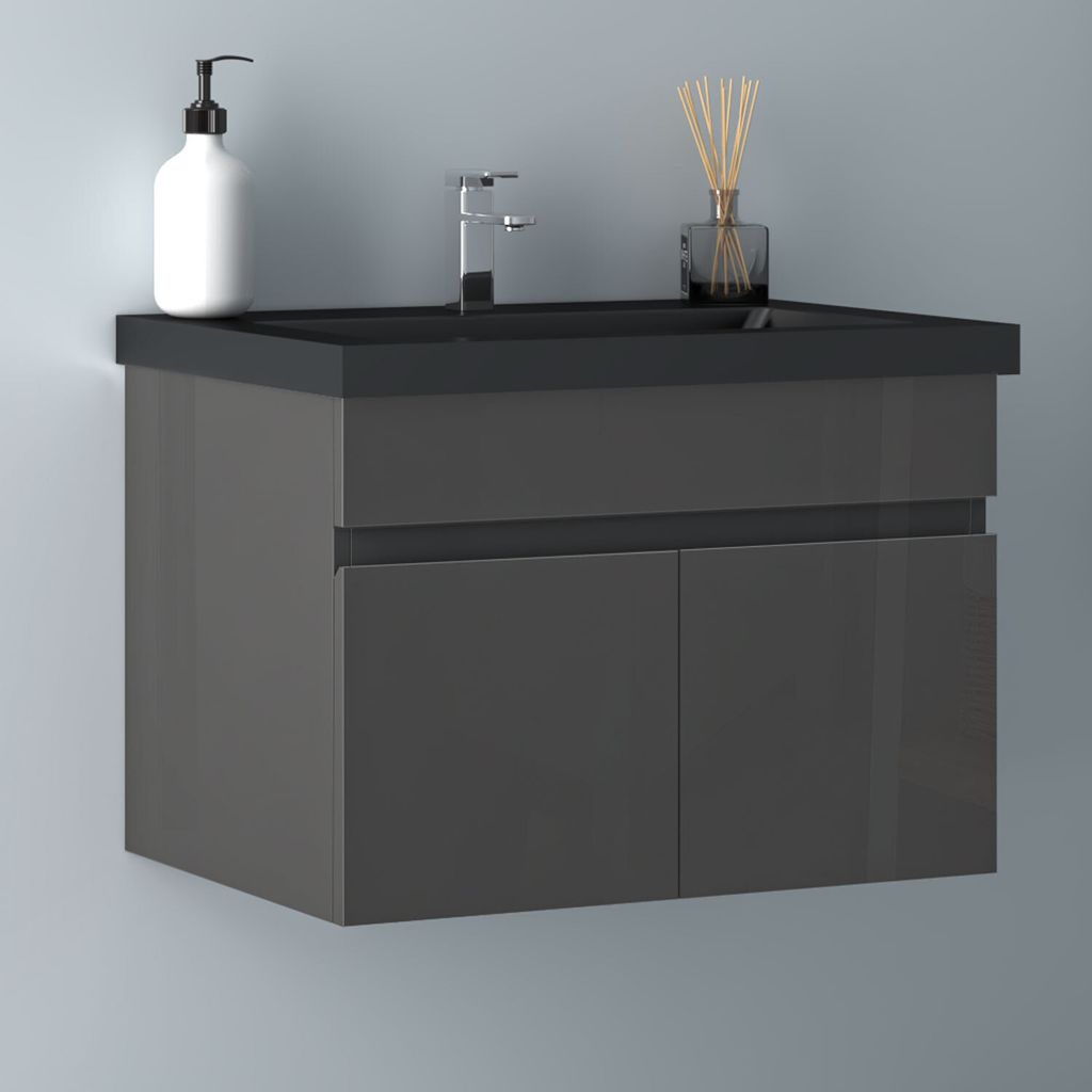 Waschtisch mit Unterschrank 60cm BERGEN Badmöbel Set Produktbild 