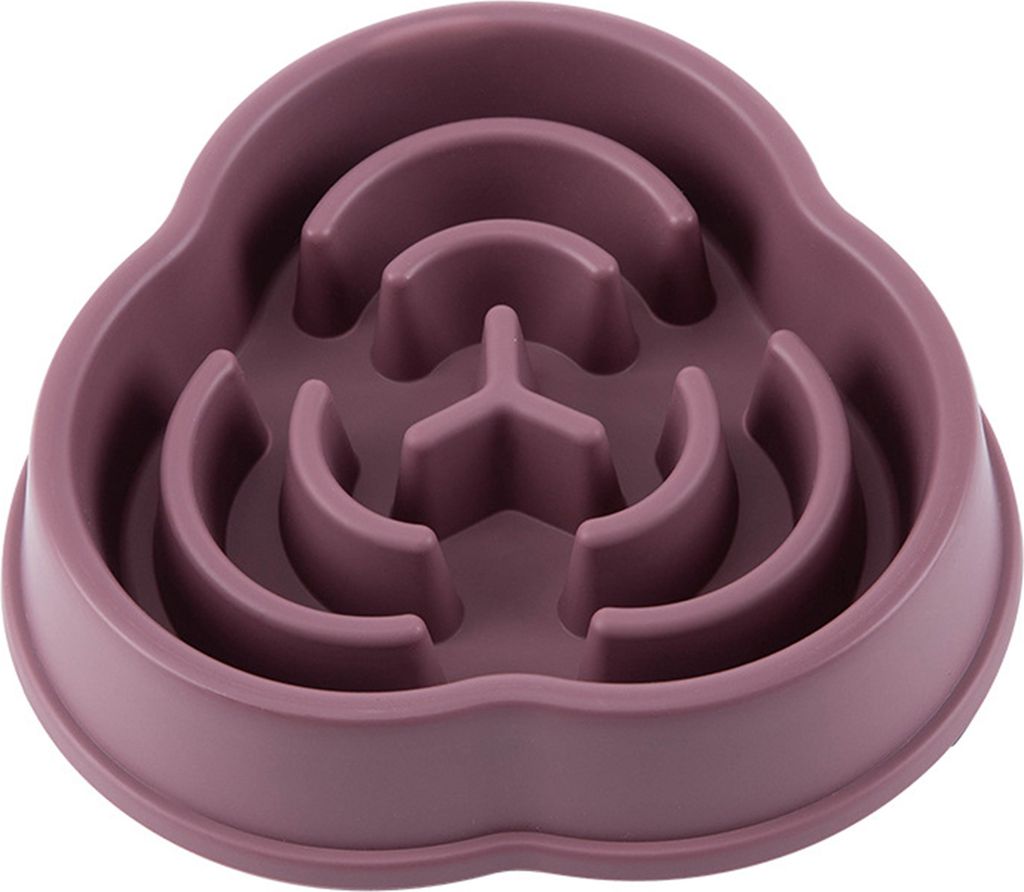 Langsamer Feeder Dog Bowl Slip Proof verhindern Erstickung von Nahrungsqualität PP großes Haustier -Puzzle für kleine mittlere Hunde Bernsteinfarbe