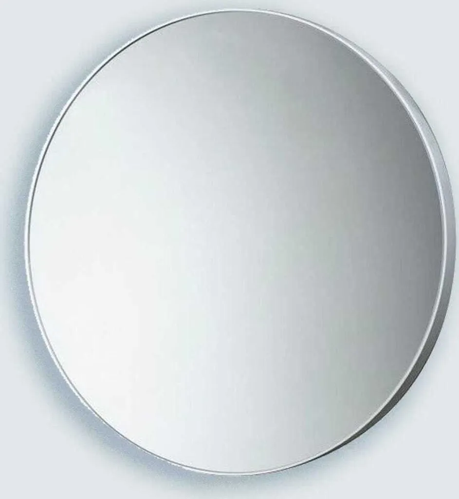 Specchio Rotondo 60cm Cornice Resina Bianca: Design Moderno Parete