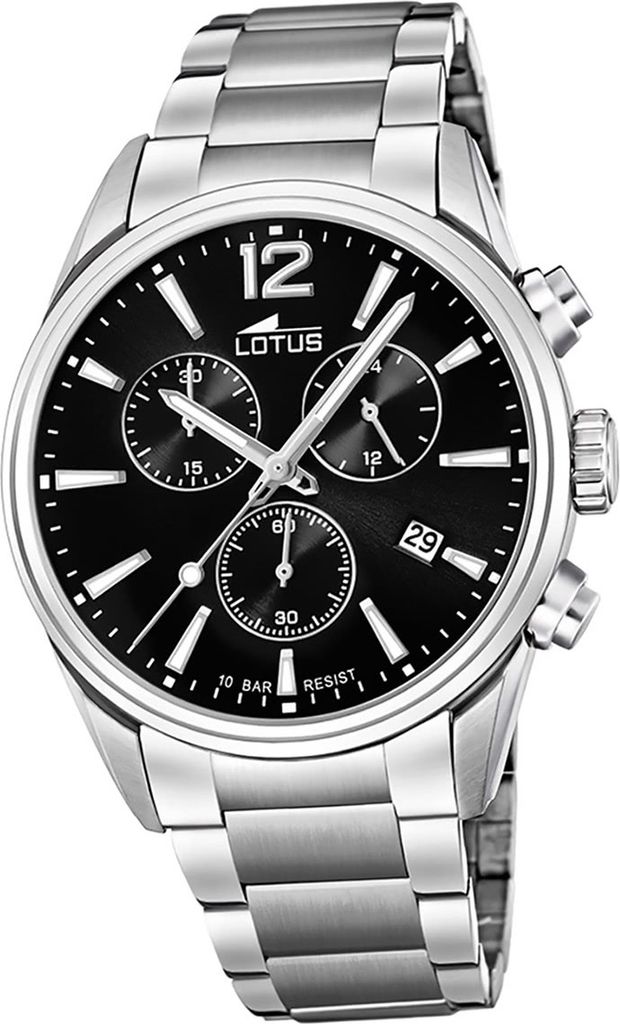 Lotus Edelstahl Herren Uhr Armbanduhr silber Sport Khrono D2UL18690/3